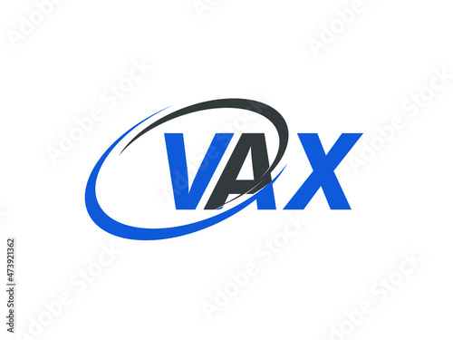 VAX letter creative modern elegant swoosh logo design