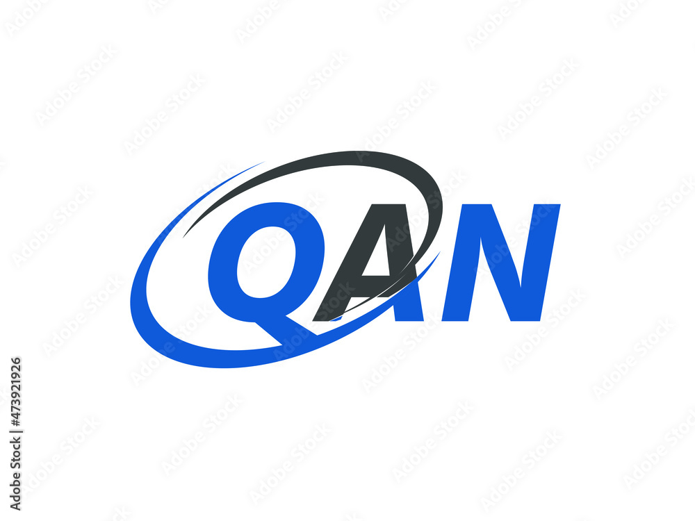 QAN letter creative modern elegant swoosh logo design QAN letter creative modern elegant swoosh logo design