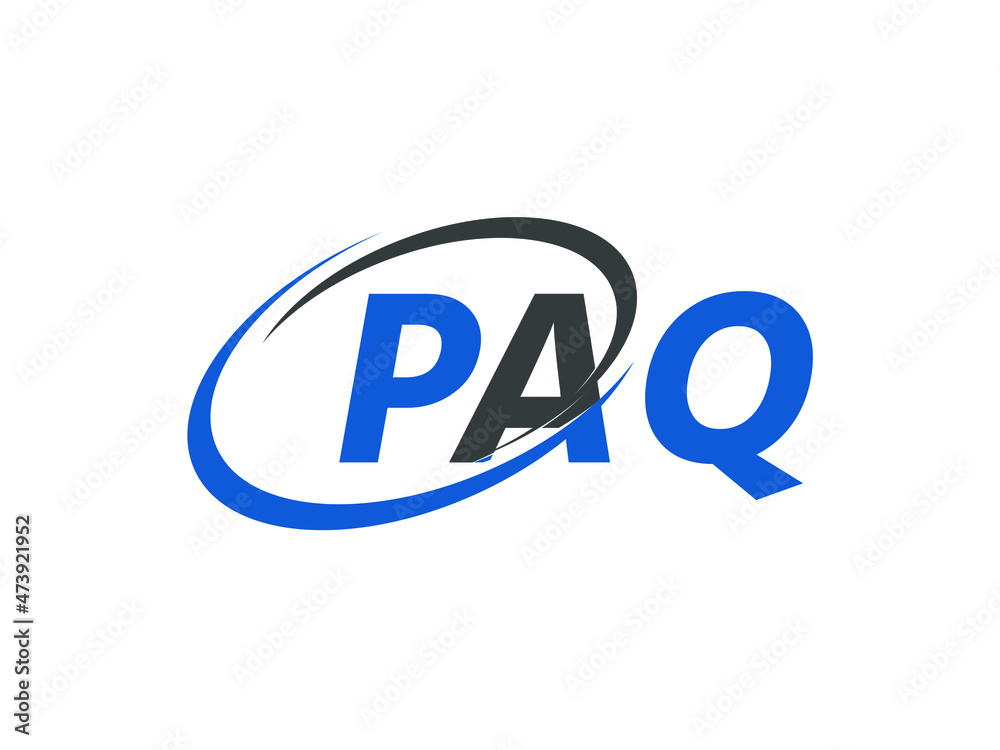 PAQ letter creative modern elegant swoosh logo design PAQ letter creative modern elegant swoosh logo design