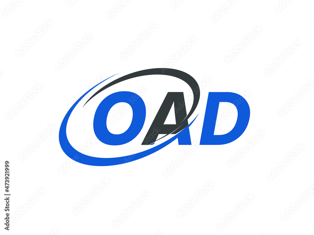 OAD letter creative modern elegant swoosh logo design OAD letter creative modern elegant swoosh logo design