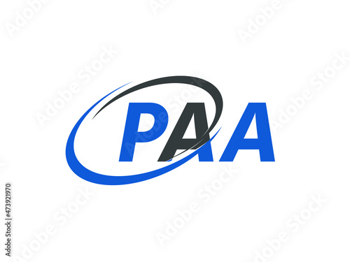 PAA letter creative modern elegant swoosh logo design