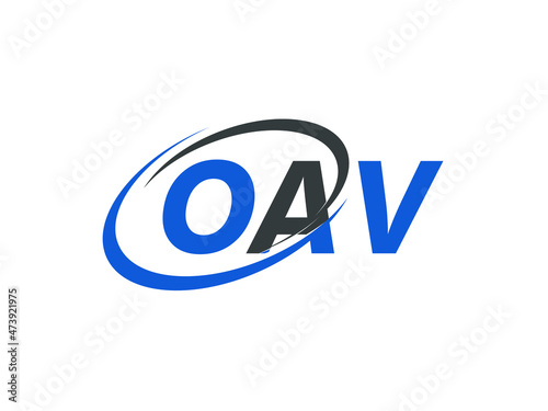 OAV letter creative modern elegant swoosh logo design