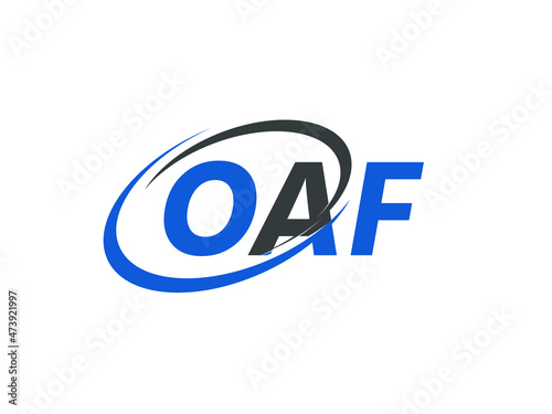 OAF letter creative modern elegant swoosh logo design