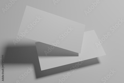 Blank invitation card, email signature, ticket, envelope paper mockup