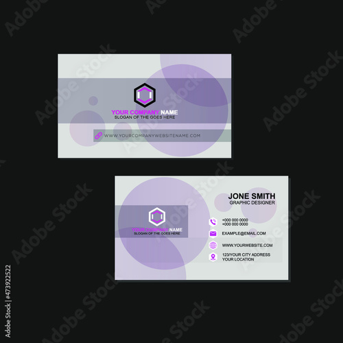this is a business card design modern design