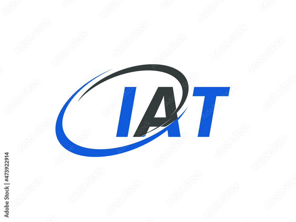 Obraz premium IAT letter creative modern elegant swoosh logo design