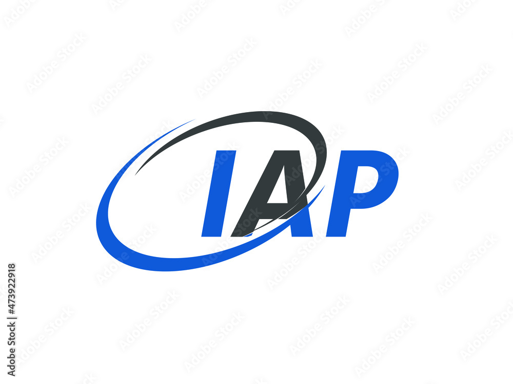 IAP letter creative modern elegant swoosh logo design IAP letter creative modern elegant swoosh logo design