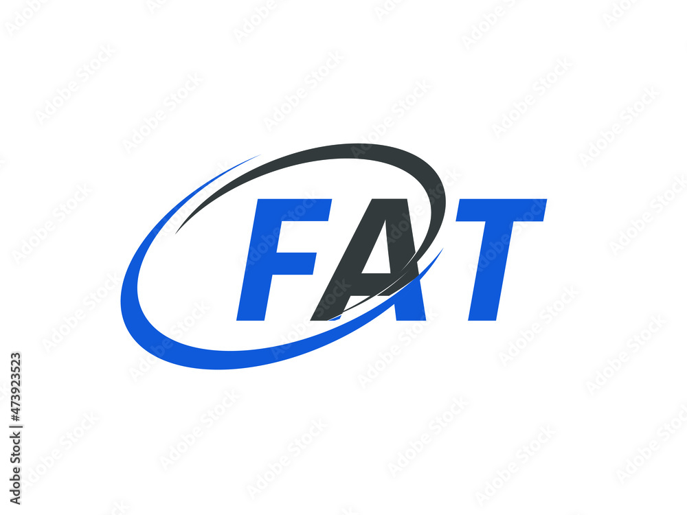 FAT letter creative modern elegant swoosh logo design