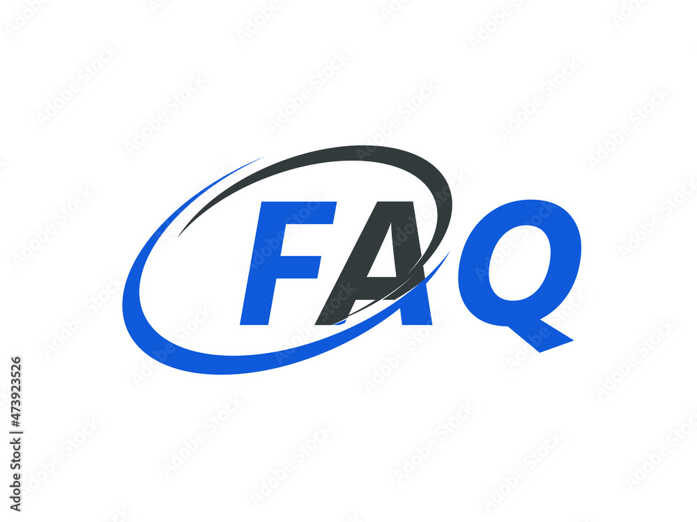 FAQ letter creative modern elegant swoosh logo design FAQ letter creative modern elegant swoosh logo design