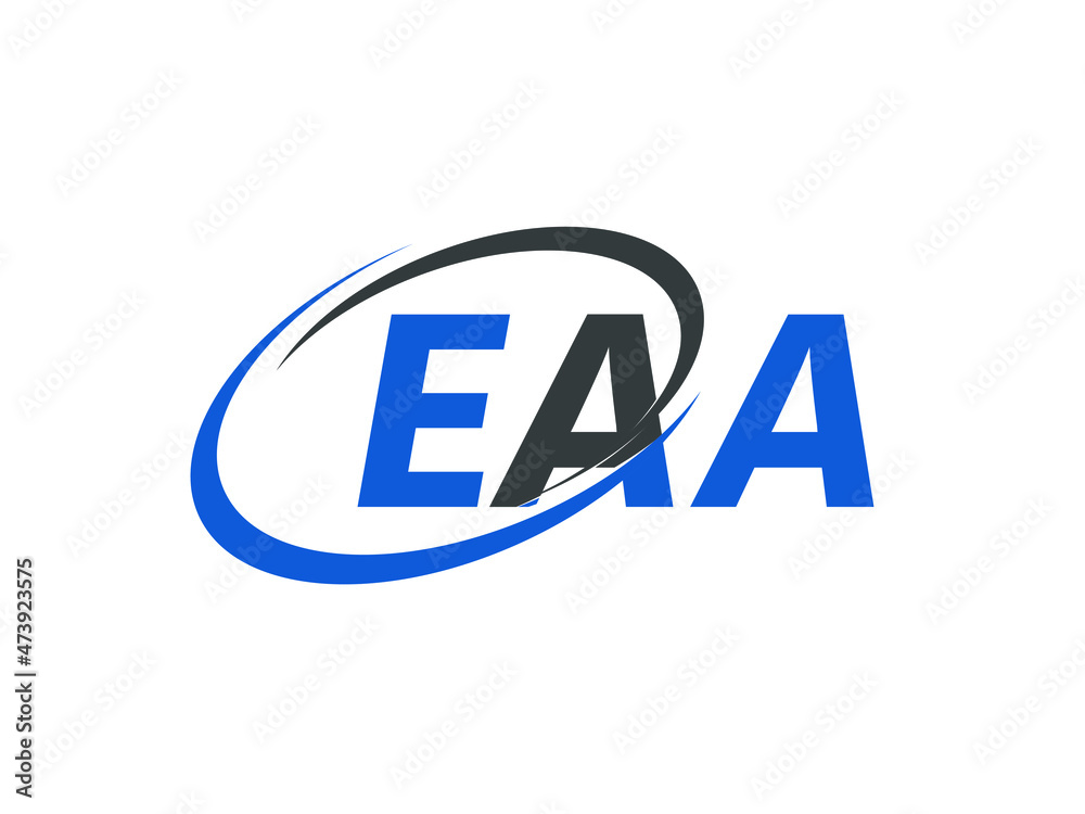 Fototapeta premium EAA letter creative modern elegant swoosh logo design