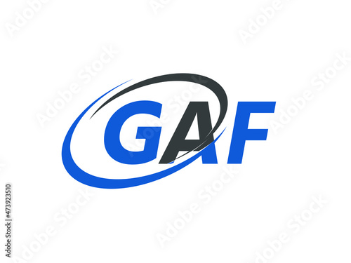 GAF letter creative modern elegant swoosh logo design