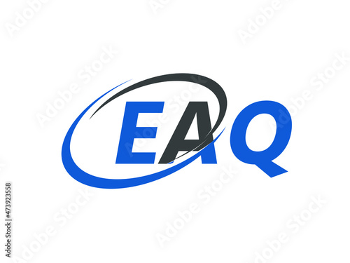 EAQ letter creative modern elegant swoosh logo design © Rubel