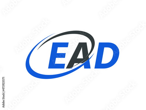 EAD letter creative modern elegant swoosh logo design
