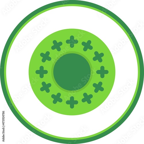 Stamp Flat Circle Vector Icon Design