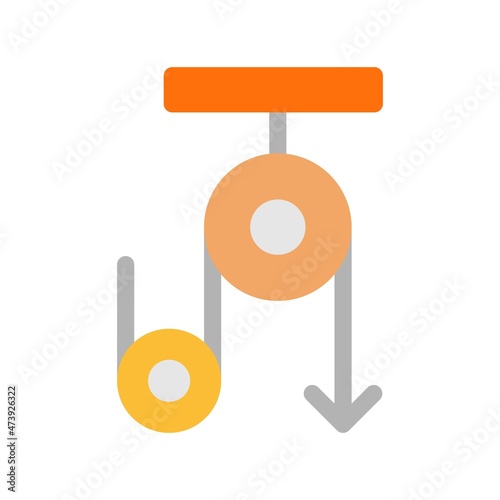 Pulley Flat Vector Icon Design