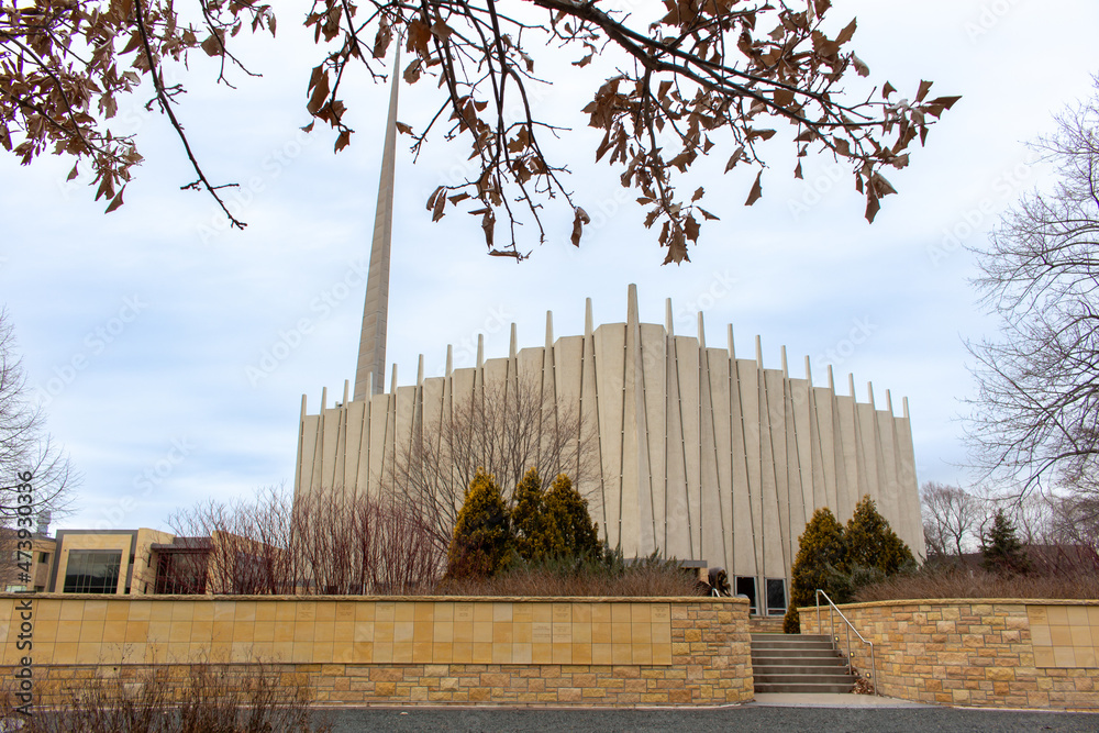 Gustavus Memorial Garden on December 2, 2021, in St. Peter, Minnesota
