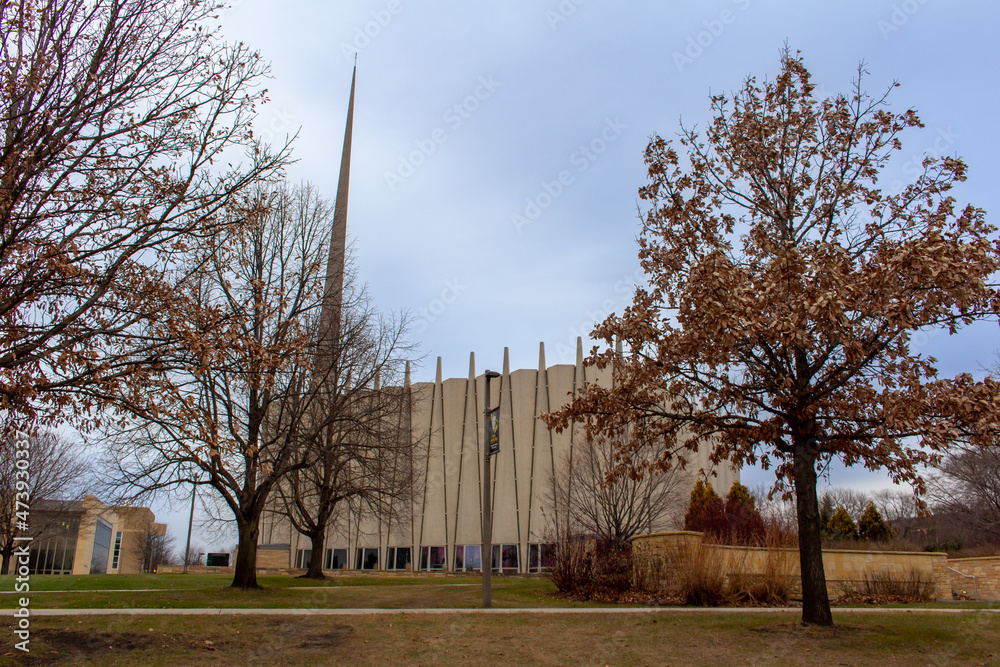 Gustavus Memorial Garden on December 2, 2021, in St. Peter, Minnesota