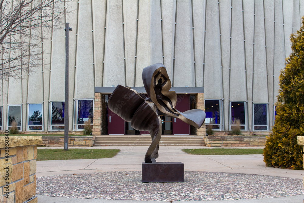 Gustavus Memorial Garden and Sculpture on December 2, 2021, in St