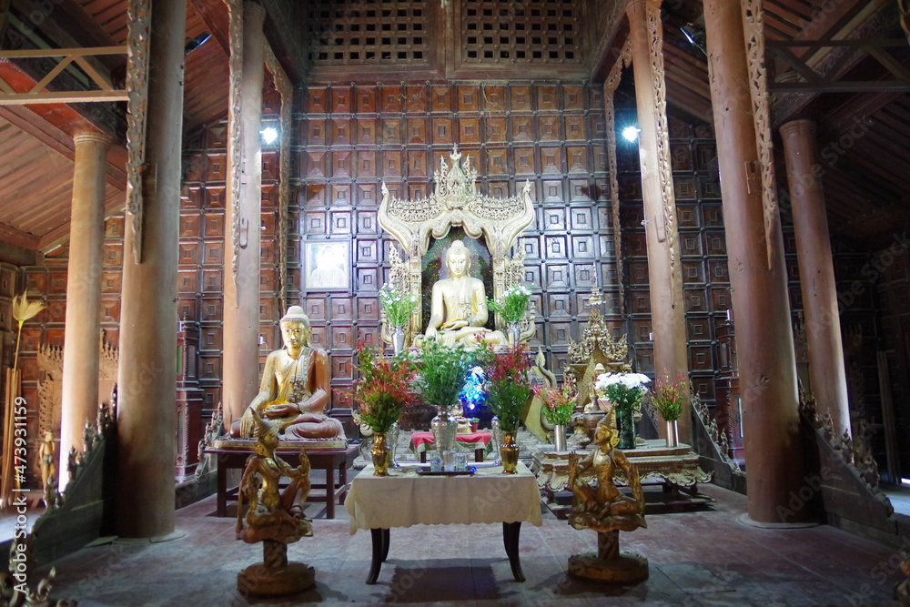 ミャンマー　マンダレーのシュエインピン僧院