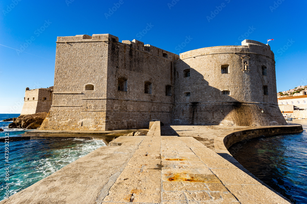 View of the Fort St. John. Dubrovnik. Croatia.