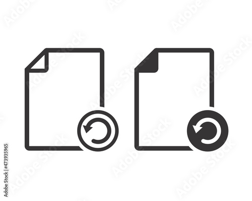 Recent file sign. Illustration vector