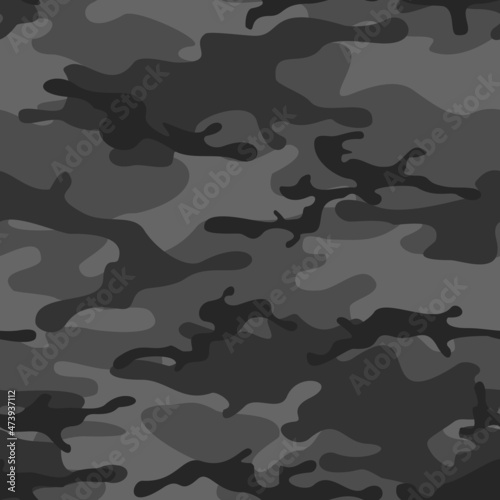 Camouflage seamless pattern. Military texture. Print on fabric and clothing. Vector