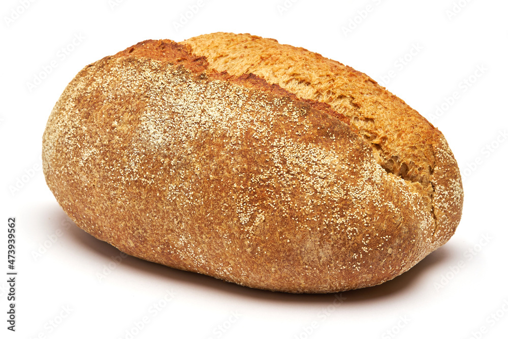 Studio shot of Loaf of bread isolated on a white background