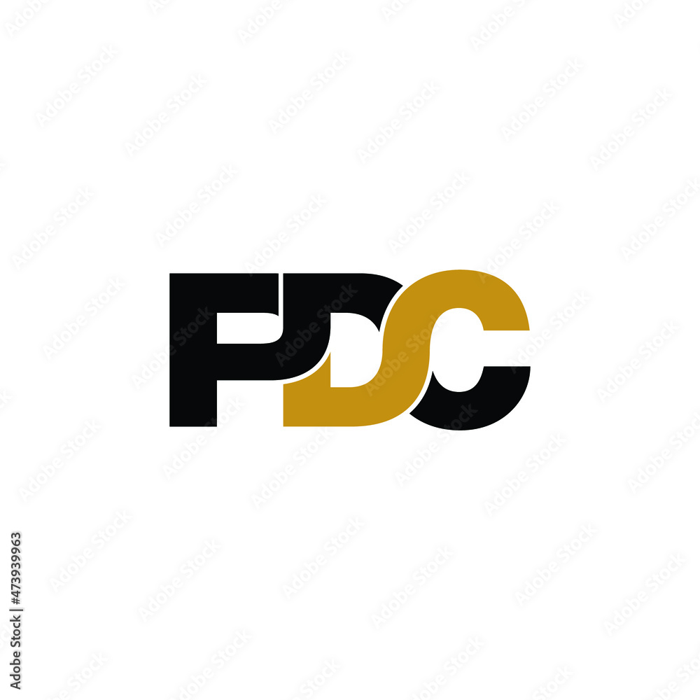 PDC letter monogram logo design vector PDC letter monogram logo design vector