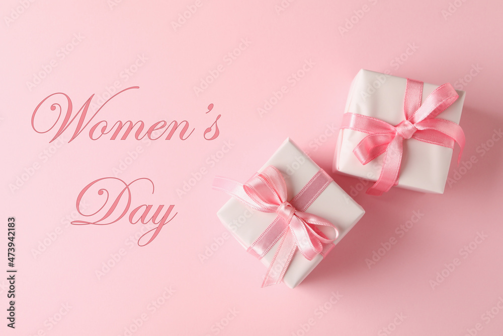 Women's day or 8 march composition with text Women's day or 8 march composition with text