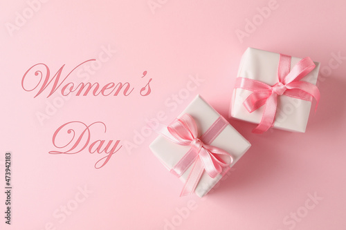 Women's day or 8 march composition with text