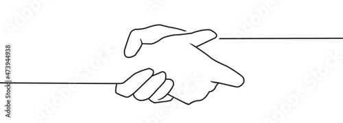 Holding hands black color silhouette vector. Truce icon. No racismo.