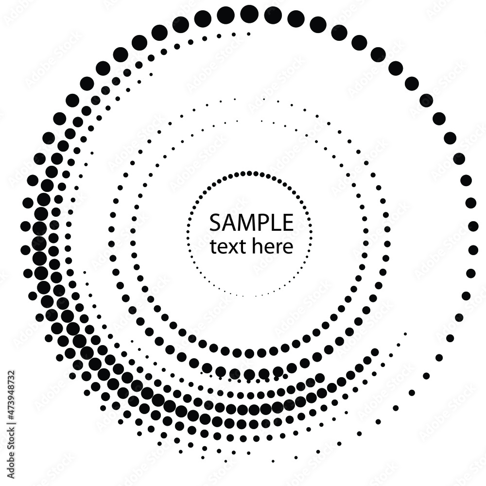 Halftone dots in circle form. round logo . vector dotted frame . design element Halftone dots in circle form. round logo . vector dotted frame . design element