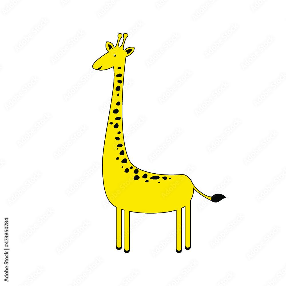cartoon giraffe isolated on a white background cartoon giraffe isolated on a white background