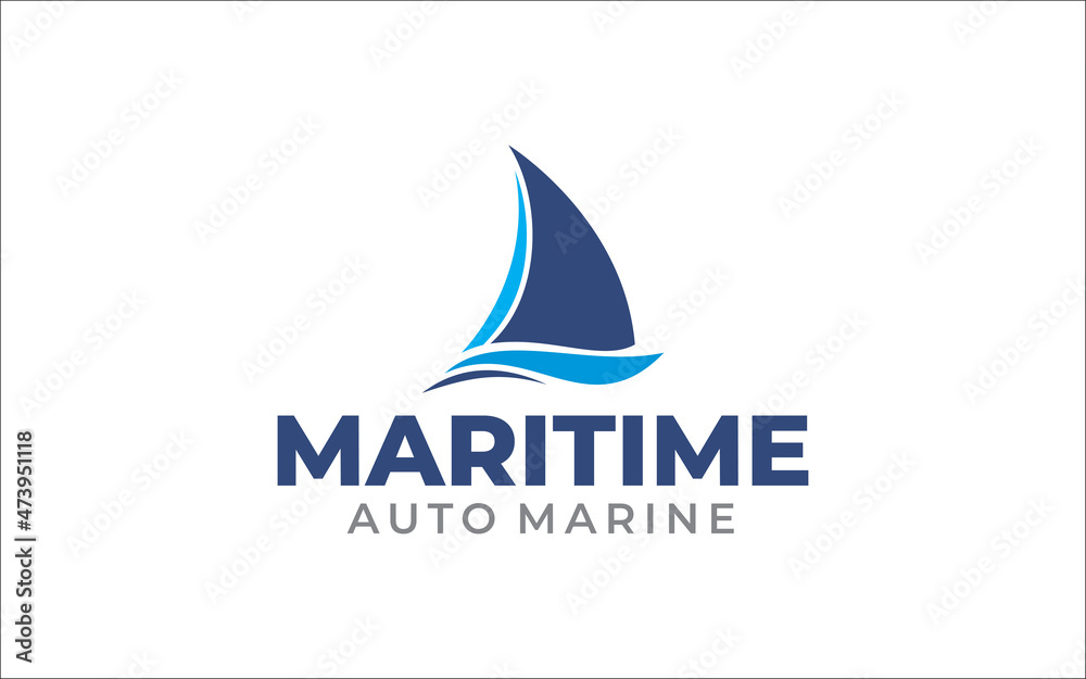 Illustration vector graphic of ship and boat concept logo design template Illustration vector graphic of ship and boat concept logo design template
