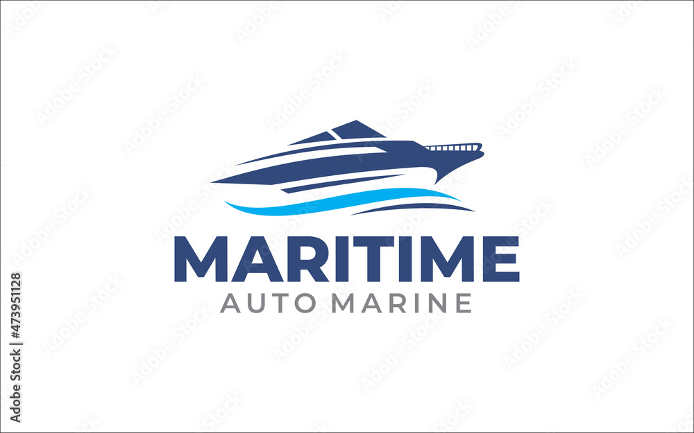 Illustration vector graphic of ship and boat concept logo design template Illustration vector graphic of ship and boat concept logo design template
