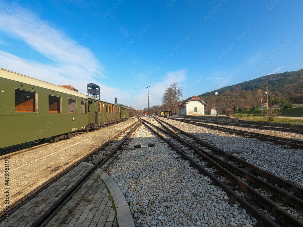 Obraz premium Train Station on the road going to Mokra Gora, Serbia