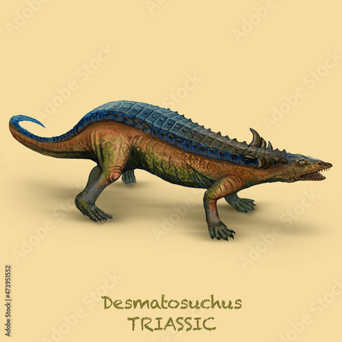 Desmatosuchus TRIASSIC. A collection of various dinosaurs and reptiles that lived during the Triassic Period of Earth s history