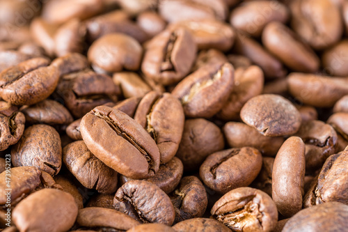 Foto Grains de café en gros plan