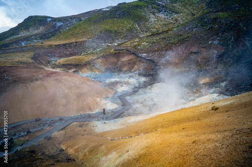 Seltun Geothermal Area, Krysuvik, Reykjanes Peninsula, Iceland, hot springs of Iceland