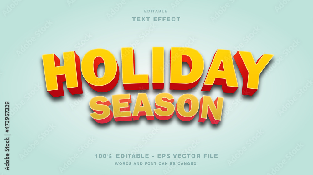 Holiday Season Editable Text Effect
