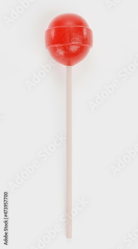 Realistic 3D Render of Lollipop