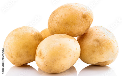 potato isolated on white background. Clipping Path