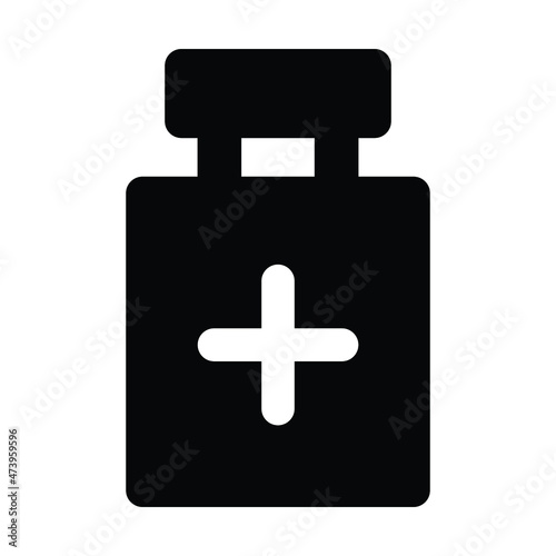 Medicine Bottle Vector icon which is suitable for commercial work and easily modify or edit it