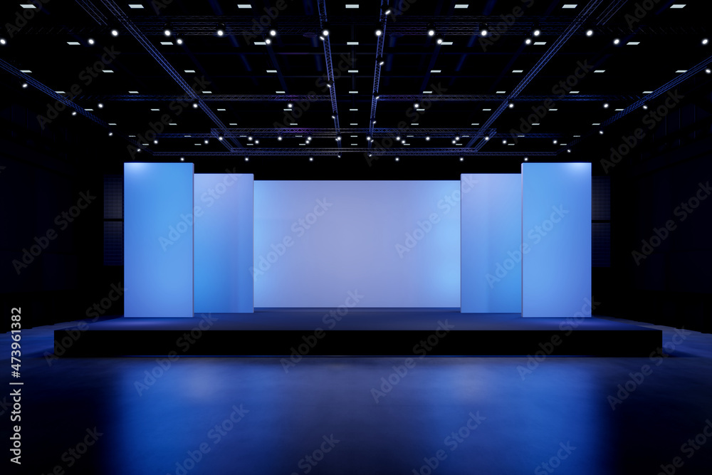 Empty stage Design for mockup and Corporate identity,Display.Platform