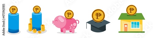 Saving Philippine Peso Money Set