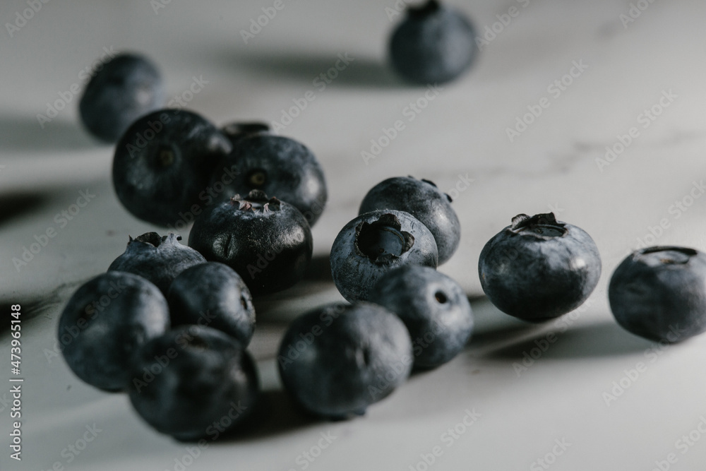 Closeup of blueberries on the table. Closeup of blueberries on the table.