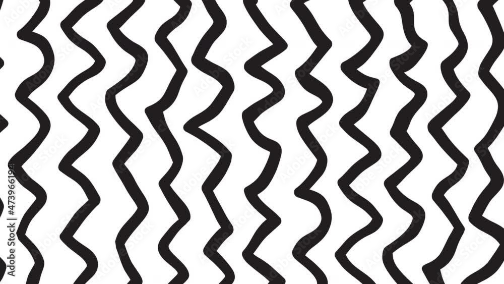 Abstract funny hand drawn wave lines on white background. Cartoon cute element in trendy vintage stop motion style. Seamless loop doodle sketch animation for creative design project. Abstract funny hand drawn wave lines on white background. Cartoon cute element in trendy vintage stop motion style. Seamless loop doodle sketch animation for creative design project.