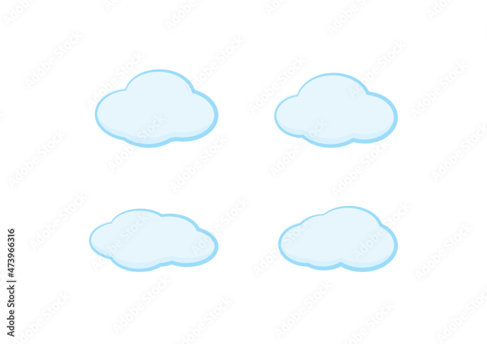 cloud vector isolated on white background ep183