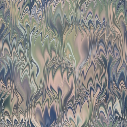 Seamless combed conch effect Turkish ebru marble surface pattern design for print. High quality illustration. Luxurious ancient art form. Wavy liquid fluid marbled book paper antique graphic design.