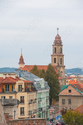 Wallpaper Mural A top view of the churches in Vilnius Torontodigital.ca